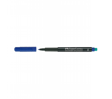 Pennarello Multimark universale permanente con gomma - punta media 1 mm - blu - Faber Castell - 152551 - 4005401525516 - DMwebShop