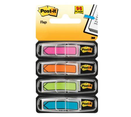 Segnapagina Index Mini Freccia - 4 colori vivaci - conf. 96 pezzi - Post-it - 7000144925 - 21200508790 - DMwebShop