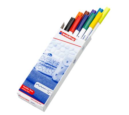 Marcatore per tessuto 4600 - punta tonda - 1 mm - 10 colori assortiti - Edding - E-4600-10 S 999 - 4004764787227 - DMwebShop