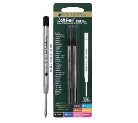 Refill per sfera Parker - punta media - blu - conf. 2 pezzi - Monteverde - J221303 - 80333901762 - DMwebShop