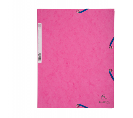 Cartellina con elastico - cartoncino lustre' - 3 lembi - 400 gr - 24 x 32 cm - rosa - Exacompta - 55520E - 3130630555209 - DMwebShop