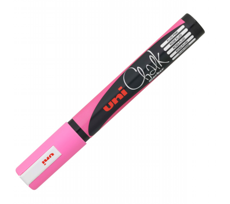 Marcatore a gesso liquido Uni Chalk Marker - punta tonda - 1,8 - 2,5 mm - rosa fluo - Uni Mitsubishi - M PWE5M RAF - 4902778140055 - DMwebShop