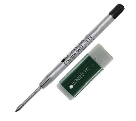 Refill cancellabile per sfera Parker - nero - punta media - blister 1 refill + gomma - Monteverde - J221341 - 80333920022 - DMwebShop