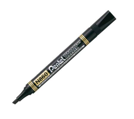 Marcatore permanente N860 punta scalpello nero linea Amiko Pentel - 15758