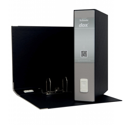 Registratore Dox 2 - dorso 8 cm - protocollo 23 x 34 cm - grigio chiaro - Esselte D15207