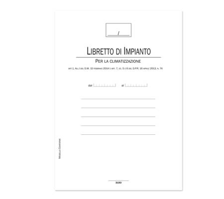 Libretto impianti climatizzazione - 44 pagine - Data Ufficio - DU319300000 - 8008842567967 - DMwebShop