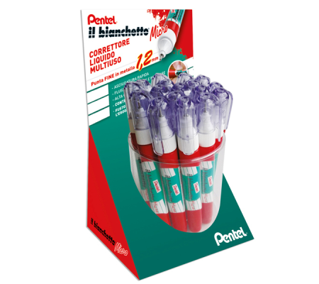 Correttore liquido Bianchetto Micro - 7 ml - expo 36 pezzi - Pentel - 0022178 - 8006935221789 - DMwebShop