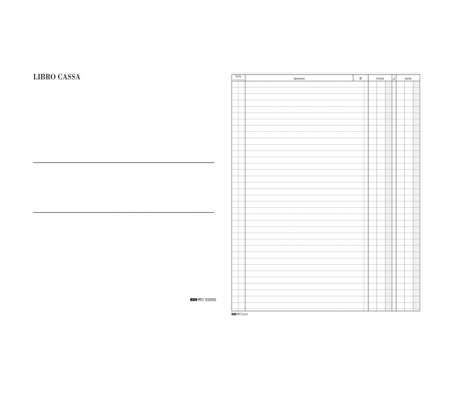 Libro cassa - 31 x 24,5 cm - 100 fogli - Edipro - E2593 - 8023328259303 - DMwebShop