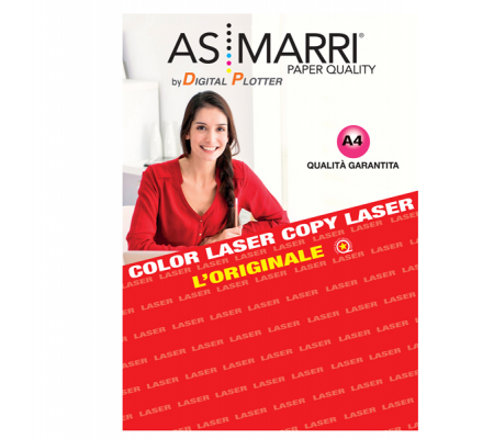 Carta Fotografica Photo LL - per laser - A4 - 170 gr - 100 fogli - effetto lucido fronte-retro - bianco - As Marri - 8972 - 8023927089721 - DMwebShop