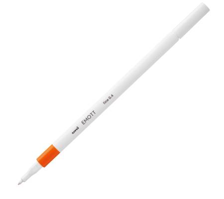 Fineliner Emott - tratto 0,4 mm - arancione - conf. 10 pezzi - Uni Mitsubishi - M PEM-SY AR - 4902778241110 - DMwebShop