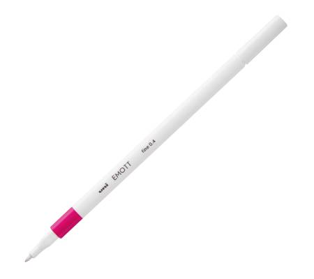 Fineliner Emott - tratto 0,4 mm - rosa - conf. 10 pezzi - Uni Mitsubishi - M PEM-SY RA - 4902778241189 - DMwebShop