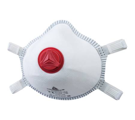 Mascherina filtrante FFP3 - con valvola - monouso - conf. 5 pezzi - Deltaplus - M1300VC - 3295249103378 - DMwebShop