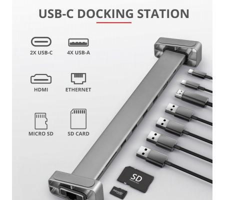 Docking station - multiporta USB-C - 10-in-1 - Dalyx - Trust - 23417 - DMwebShop