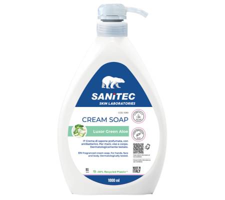 Crema di sapone Luxor Green Aloe - 1 lt - Sanitec - 1080 - 8054633837917 - DMwebShop