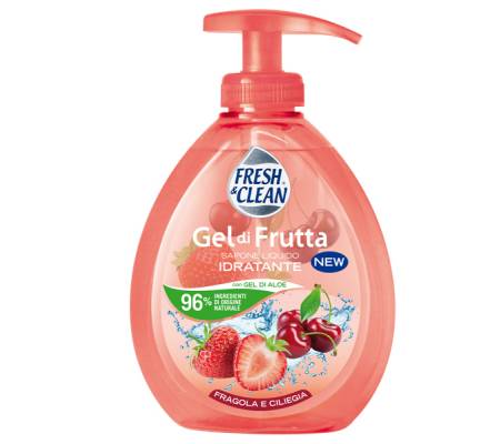 Sapone Gel - liquido - fragola-ciliegia - 300 ml - FreshClean - 7-1196 - 8002340007390 - DMwebShop