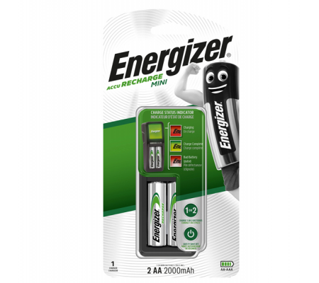 Caricabatteria Power Plus Mini 2AA - Energizer - E300701300 - 7638900421439 - DMwebShop