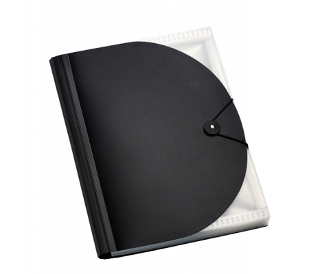 Portadocumenti Plastidea - a soffietto - 13 tasche - PP - A4 - nero - Iternet 7041NE