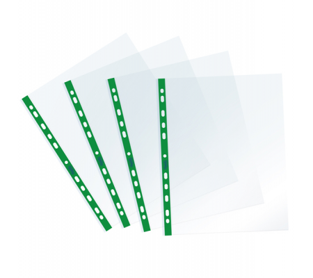 Buste forate Sprint con banda liscia - 22 x 30 cm - verde - conf. 25 pezzi - Favorit - 400159689 - 8006779044445 - DMwebShop