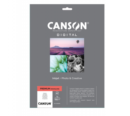 Carta Inkjet Premium - A4 - 255 gr - 20 fogli - lucida - Canson - C33300S005 - 3148950065537 - DMwebShop