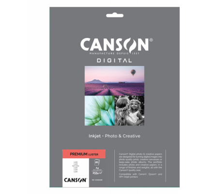 Carta Inkjet Premium - A4 - 255 gr - 20 fogli - lucida - Canson - C33300S008 - 3148950065728 - DMwebShop