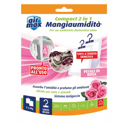 Mangiaumidita' appendibile compact 2 in 1 - petali di rosa - 50 gr - Air Max - D0248 - 6311589 - 8023779002480 - DMwebShop