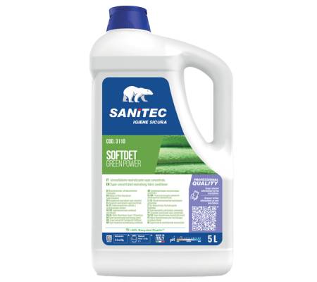 Ammorbidente neutralizzante Softdet Green Power super concentrato - 5 lt - Sanitec - 3110 - 8054633837986 - DMwebShop