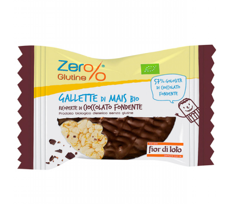 Gallette di mais - ricoperte di cioccolato fondente - 32 gr - Zer%glutine - 0702752 - 8016323029866 - DMwebShop