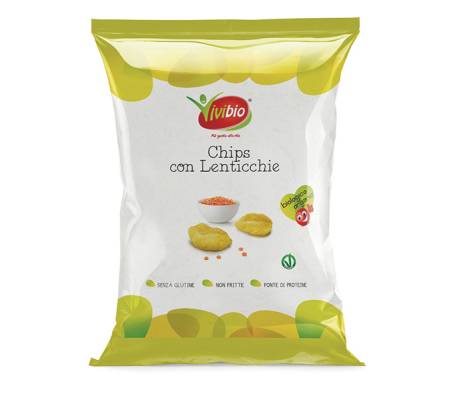 Chips con lenticchie - 35 gr - conf. 8 pezzi - Vivibio - 0310108 - 8032077011964 - DMwebShop