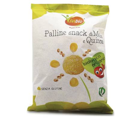 Palline snack - di mais e quinoa - 40 gr - conf. 10 pezzi - Vivibio - 0310572 - 8032077011124 - DMwebShop