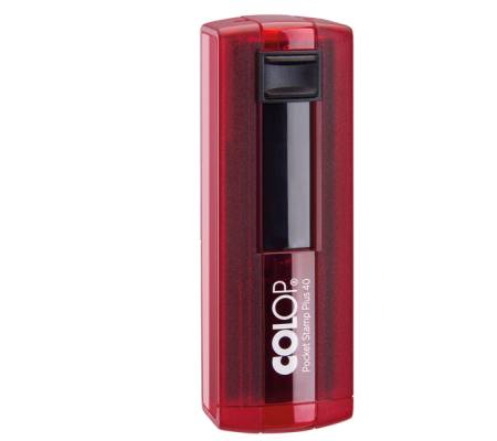 Timbro Pocket Stamp Plus 40 - autoinchiostrante - 23 x 59 mm - 6 righe - rosso rubino - Colop - PSP40R - 9004362508328 - DMwebShop