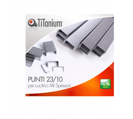 Punti metallici - 23/10 - conf. 1000 pezzi - Titanium - D1432 - 8025133121943 - DMwebShop