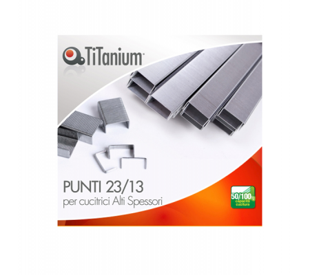 Punti metallici - 23/13 - conf. 1000 pezzi - Titanium - D1433 - 8025133121967 - DMwebShop