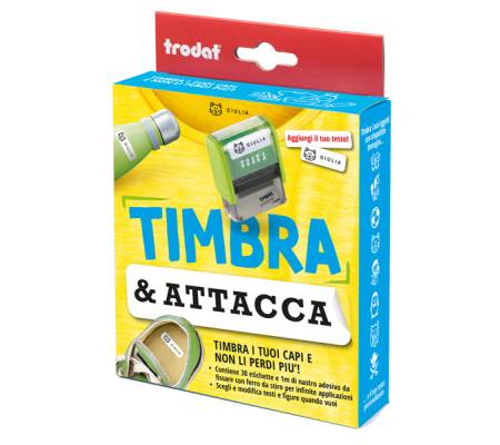 Kit Timbra e Attacca - per stampa su tessuti-etichette - Trodat - 180221 - 9010035802211 - DMwebShop