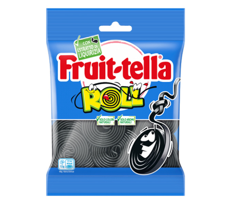 Caramella gommosa - liquirizia roll - formato pocket 90 gr - Fruit-tella - 06398100 - 8000735005020 - DMwebShop