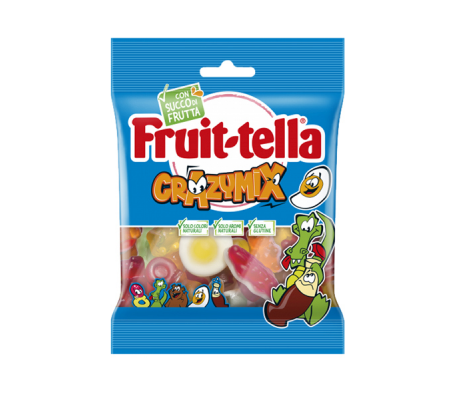 Caramella gommosa - crazy mix - formato pocket 90 gr - Fruit-tella - 06384500 - DMwebShop