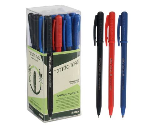 Penna sfera Uno Green - punta media 1 mm - colori assortiti - conf. 24 pezzi - Tratto - F838400 - 8000825044083 - DMwebShop