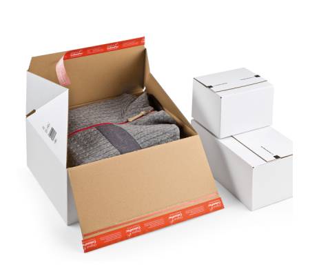 Scatola per spedizione E-Commerce - 30,6 x 18,6 x 12,7 cm - bianco - conf. 20 pezzi - Colompac - CP155.255/20 - 4033657964711 - DMwebShop