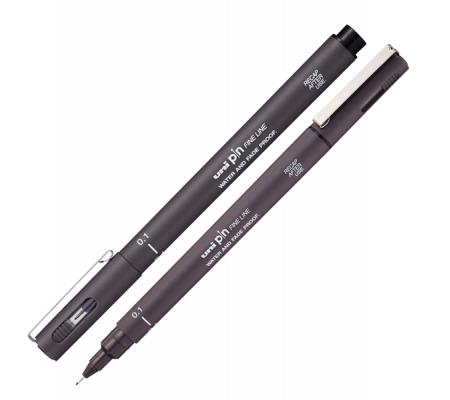 Pin fineliner - punta 0,1 mm - grigio scuro - Uni Mitsubishi - M PIN101 GRS - 4902778230756 - DMwebShop