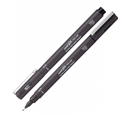 Pin fineliner - punta 0,5 mm - grigio scuro - Uni Mitsubishi - M PIN105 GRS - 4902778230787 - DMwebShop