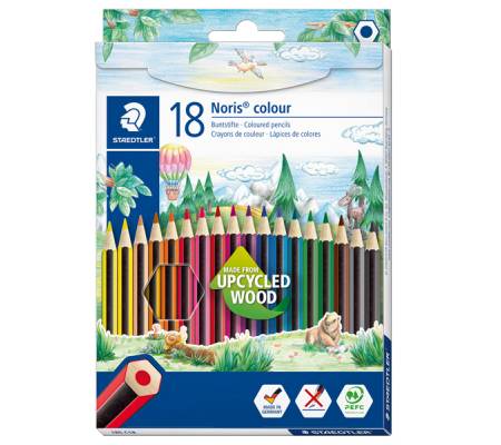 Matite colorateNoris Colour - in wopex - colori assortiti - astuccio 18 pezzi - Staedtler - 185 C18 - 4007817029893 - DMwebShop