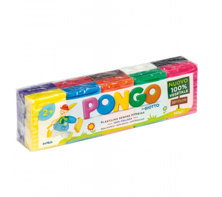 Pasta Pongo - panetto 50 gr - colori assortiti - conf. 10 pezzi - Giotto - F605000 - 8000144008391 - DMwebShop