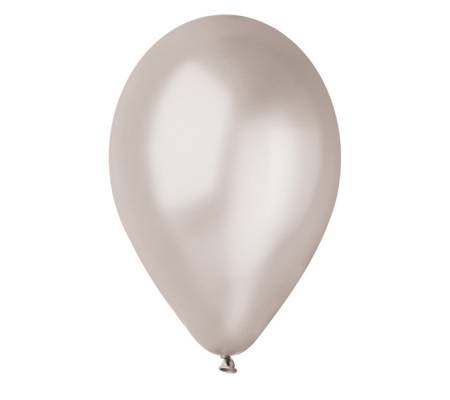 Palloncini in lattice metallizzati - Ø 26 cm - argento - busta 16 pezzi - Big Party - 72191. - 8020834721911 - DMwebShop
