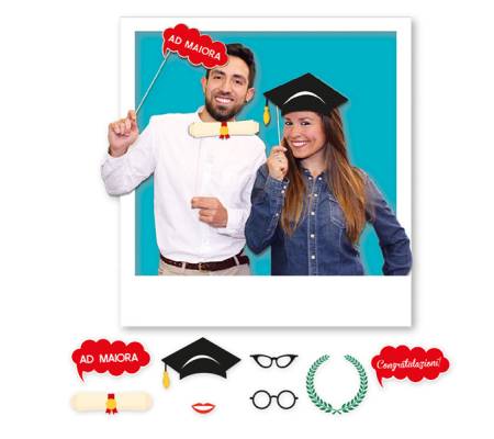 Photo Booth Laurea - 8 fantasie - Big Party - 81459 - 8020834814590 - DMwebShop