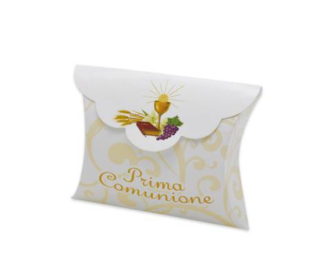 Scatolina portaconfetti Comunione carta - 10 x 8 x 3 cm - conf.25 pezzi - Big Party - 81601 - 8020834816013 - DMwebShop