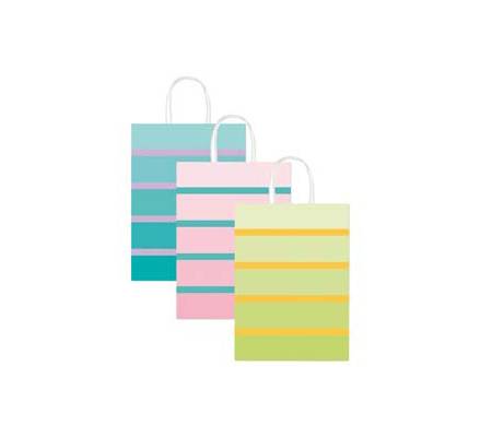 Shopper bicolor - con manici - carta ritorta - 26 x 12 x 36 cm - colori assortiti - conf. 25 pezzi - Rex Sadoch - SDF26BICOL - 8006715192605 - DMwebShop