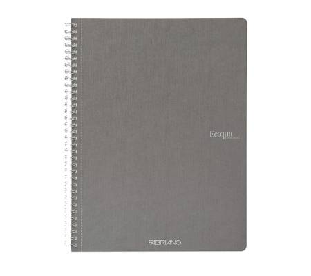 Maxiquaderno EcoQua original - spiralato - A4 - 90 gr - 1 rigo - 70 fogli - antracite - conf. 5 pezzi - Fabriano - 19290201 - 8001348215745 - DMwebShop