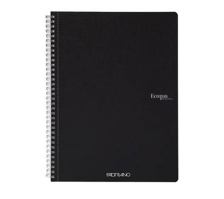 Maxiquaderno EcoQua original - spiralato - A4 - 90 gr - 1 rigo - 70 fogli - nero - conf. 5 pezzi - Fabriano - 19290209 - 8001348215820 - DMwebShop