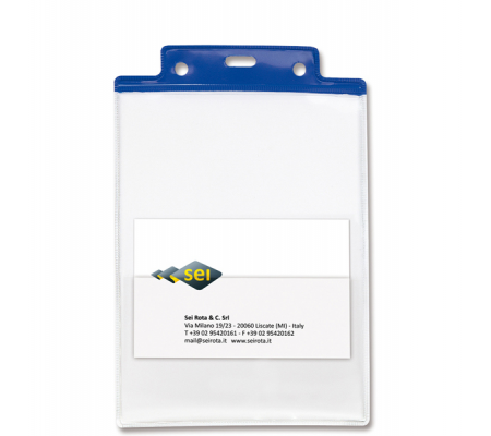 Portanome Pass 6ST - A6 - PVC blu - conf. 50 pezzi - Sei Rota - 318217-07 - DMwebShop