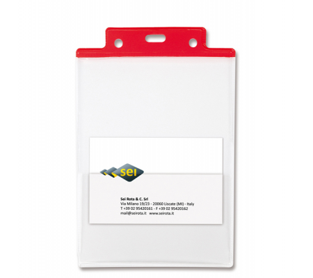 Portanome Pass 6ST - A6 - PVC rosso - conf. 50 pezzi - Sei Rota - 318217-12 - 8004972025124 - DMwebShop