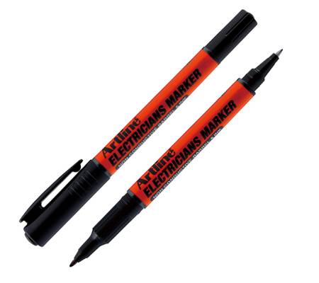 Marcatore permanente - per elettricisti - a doppia punta - 0,4 - 1 mm - nero - Artline - AELFT/N - 4549441006180 - DMwebShop